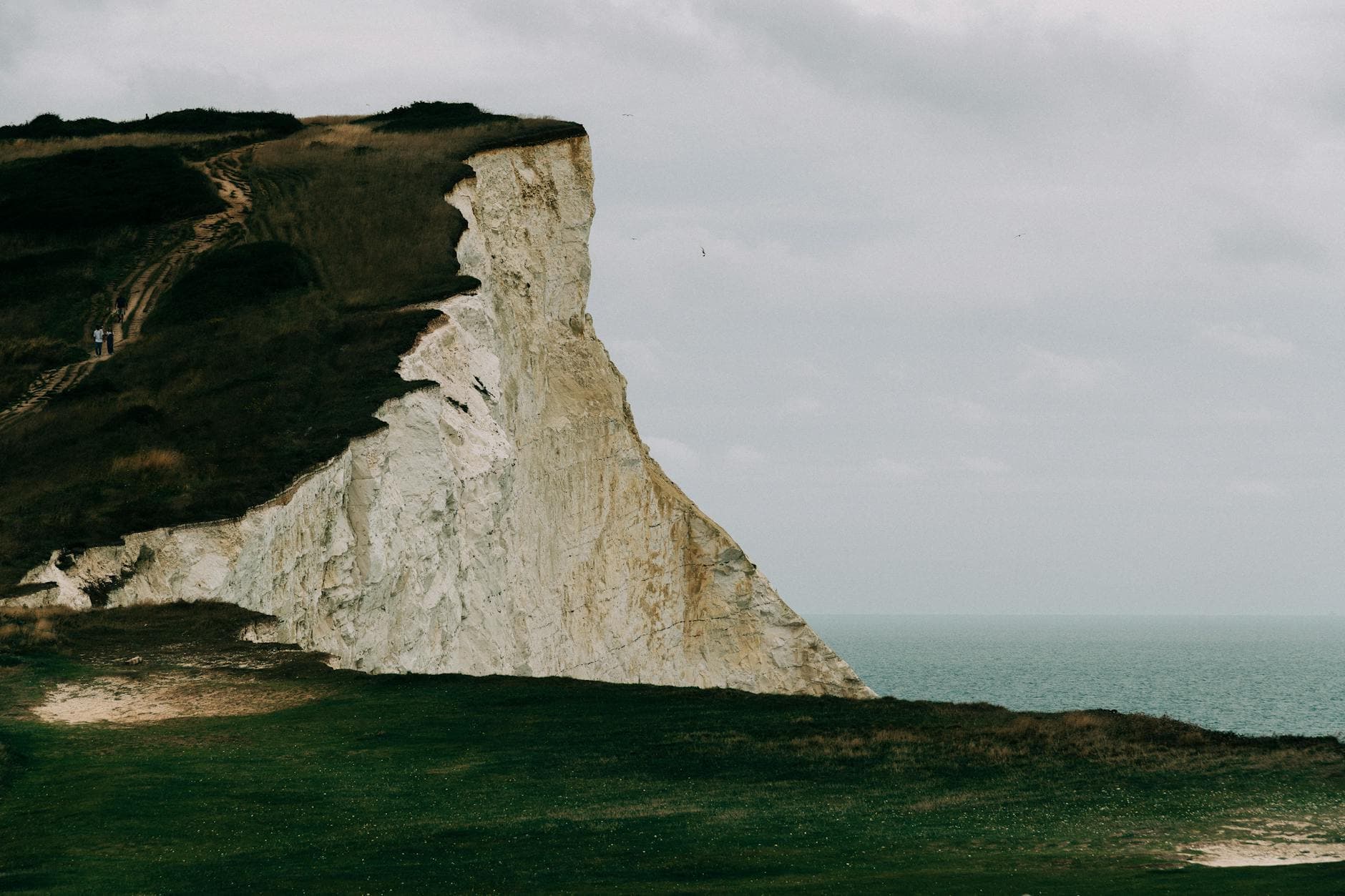 The White Cliffs of Dover overlooking the English Channel
